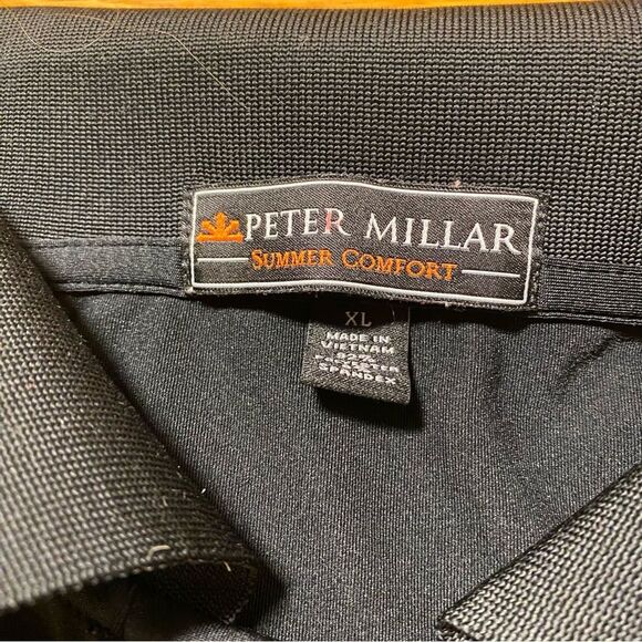 Peter Millar Summer Comfort Polo Shirt Mens Black XL Golf Casual - Picture 4 of 4